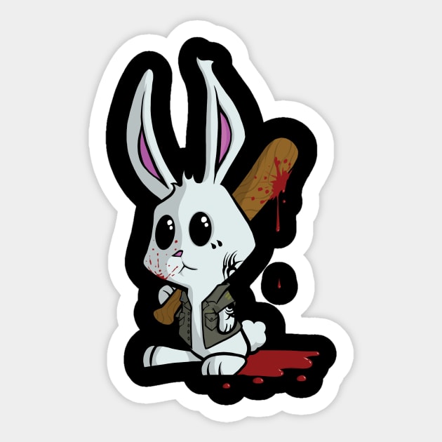 Bat Bunny Thug Sticker by TopStyleTrends